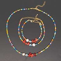 Fashion Natural Freshwater Pearl All-match Rainbow Rice Bead Foot Ornament Anklet For Women main image 3