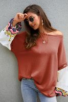 Fashion Women's New  Autumn And Winter Knitted Stitching Top Sweater Wholesale Nihaojewelry sku image 7