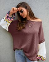 Fashion Women's New  Autumn And Winter Knitted Stitching Top Sweater Wholesale Nihaojewelry sku image 17