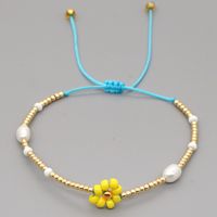 Fashion Natural Pearl Imported Rice Beads Hand-woven Small Daisy Bracelet For Women main image 5