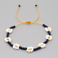 Bohemian Woven Beaded Color Rice Beads Small Daisy Bracelet main image 5