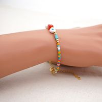 Bohemian Rainbow Rice Beads Eye Natural Pearl Bracelet For Women main image 5