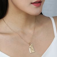 Fashion New Accessories Happy Family Of Three Characters Geometric Retro Wild Necklace For Women main image 3