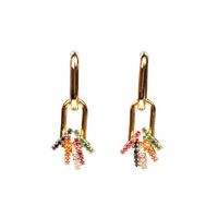 Rainbow Diamond Pendant Earrings Wholesale Nihaojewelry main image 3