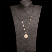 Hot-selling Micro-inlaid Zircon Thick Cable Chain Punk Hip-hop Virgin Mary Necklace main image 4