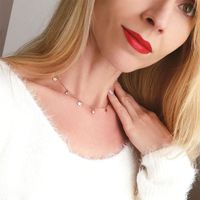 New Product Star Korean Version Of Zircon Simple Stainless Steel Clavicle Chain Necklace For Women main image 1