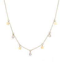 New Product Star Korean Version Of Zircon Simple Stainless Steel Clavicle Chain Necklace For Women main image 6