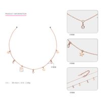 New Product Star Korean Version Of Zircon Simple Stainless Steel Clavicle Chain Necklace For Women main image 5