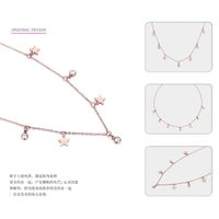 Emanco Grenz Überschreitende Neue Stern Halskette Weibliche Koreanische Zirkon Schlüsselbein Kette Einfache Edelstahl Halskette main image 4