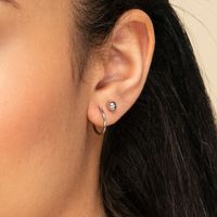 Pendientes Esféricos De Acero Inoxidable Simples Y Exquisitos De Moda Para Mujer main image 1