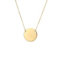 Fashion Simple Geometric Gold Pendant Titanium Steel Double Layered Necklace For Women main image 5