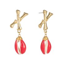 26 English Alphabet  Natural Stone Pearl Shell Earrings Jewelry Wholesale Nihaojewelry sku image 24