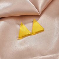 Fashion Triangle Summer Style Color Acrylic Small Geometric Earrings For Women sku image 2
