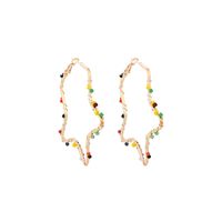 Exaggerated Five-pointed Star Hand-woven Rice Bead Ethnic Style Niche Star Earring For Women sku image 1