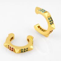 Fashion C-shaped Snake-shaped Sharp Ear Clip Copper Butterfly Earrings For Women sku image 14