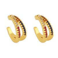 Fashion C-shaped Snake-shaped Sharp Ear Clip Copper Butterfly Earrings For Women sku image 21
