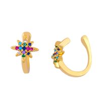 Fashion C-shaped Snake-shaped Sharp Ear Clip Copper Butterfly Earrings For Women sku image 23