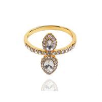 Fashion New Simple Retro Exquisite Geometric Pattern Diamond Ring Wholesale Nihaojewelry sku image 1