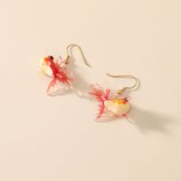 Fashion Retro Ethnic Style Golden Fish Korea Simple Niche Earrings For Women sku image 1