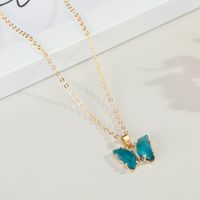 Korea Exquisite Crystal Butterfly Pendant Necklace Clavicle Chain For Women Jewelry sku image 2