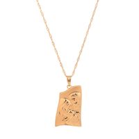 Fashion New Accessories Happy Family Of Three Characters Geometric Retro Wild Necklace For Women sku image 1