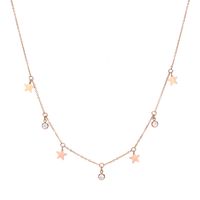 New Product Star Korean Version Of Zircon Simple Stainless Steel Clavicle Chain Necklace For Women sku image 1