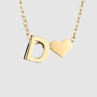 Stainless Steel Titanium Steel 14K Gold Plated Fashion Plating Letter Necklace sku image 56