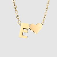 Stainless Steel Titanium Steel 14K Gold Plated Fashion Plating Letter Necklace sku image 57