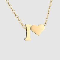 Acier Inoxydable Acier Au Titane Plaqué Or 14K Mode Placage Lettre Collier sku image 61