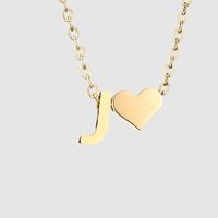 Stainless Steel Titanium Steel 14K Gold Plated Fashion Plating Letter Necklace sku image 62