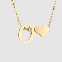 Stainless Steel Titanium Steel 14K Gold Plated Fashion Plating Letter Necklace sku image 67