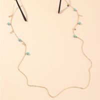 Fashion Blue Turquoise Pendant Glasses Chain Popular Five-pointed Star Hanging Neck Chain Wholesale main image 1