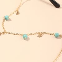 Fashion Blue Turquoise Pendant Glasses Chain Popular Five-pointed Star Hanging Neck Chain Wholesale main image 4
