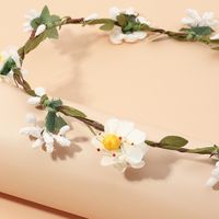 Korean Hot Sale Rattan Two-color Flower  Garland Headband   Wholesale main image 3