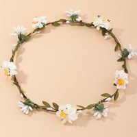 Korean Hot Sale Rattan Two-color Flower  Garland Headband   Wholesale main image 4