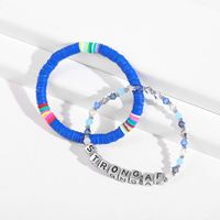 New Ethnic Letter Crystal Hot Selling Handmade Color Beaded Bead Bracelet main image 3