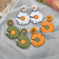Fashion Acetate Plate Daisy Long Flower Simple Earrings For Women main image 2
