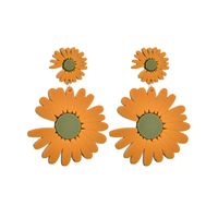 Fashion Acetate Plate Daisy Long Flower Simple Earrings For Women main image 6
