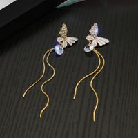 925 Silver Needle Pearl White Butterfly Earrings Wholesale Nihaojewelry main image 4