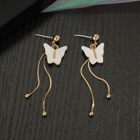 925 Silver Needle Pearl White Butterfly Earrings Wholesale Nihaojewelry main image 5