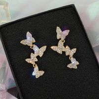 925 Silver Needle Pearl White Butterfly Earrings Wholesale Nihaojewelry main image 6