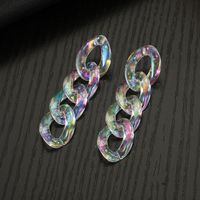 925 Silver Needle  Transparent Acrylic Chain Earrings Wholesale Nihaojewelry main image 3