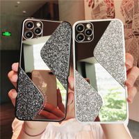 S-shaped Glitter Mirror  Iphone11 Huawei P40pro Candy Color Glass  Phone Case main image 4