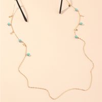 Fashion Blue Turquoise Pendant Glasses Chain Popular Five-pointed Star Hanging Neck Chain Wholesale sku image 1