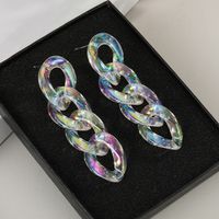 925 Silver Needle  Transparent Acrylic Chain Earrings Wholesale Nihaojewelry sku image 1