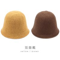 Nouveau Coréen Double Face Porter Mode Casual All-match Couleur Unie Pliable Femmes Chapeau De Pêcheur Seau sku image 4