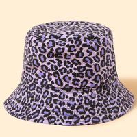 ليوبارد طباعة الوجهين الساخن بيع حوض قبعة السيدات الشمس قبعة جديد صياد قبعة sku image 2