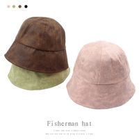 Korean Wild Fashion Black New Sun Shade Leisure Basin Bucket Hat Fisherman main image 1