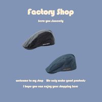 Fashion Retro Embroidery Anti-wearing Peaked Forward Cap  Thin Moon Beret Hat main image 4