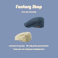Fashion Retro Embroidery Anti-wearing Peaked Forward Cap  Thin Moon Beret Hat main image 5